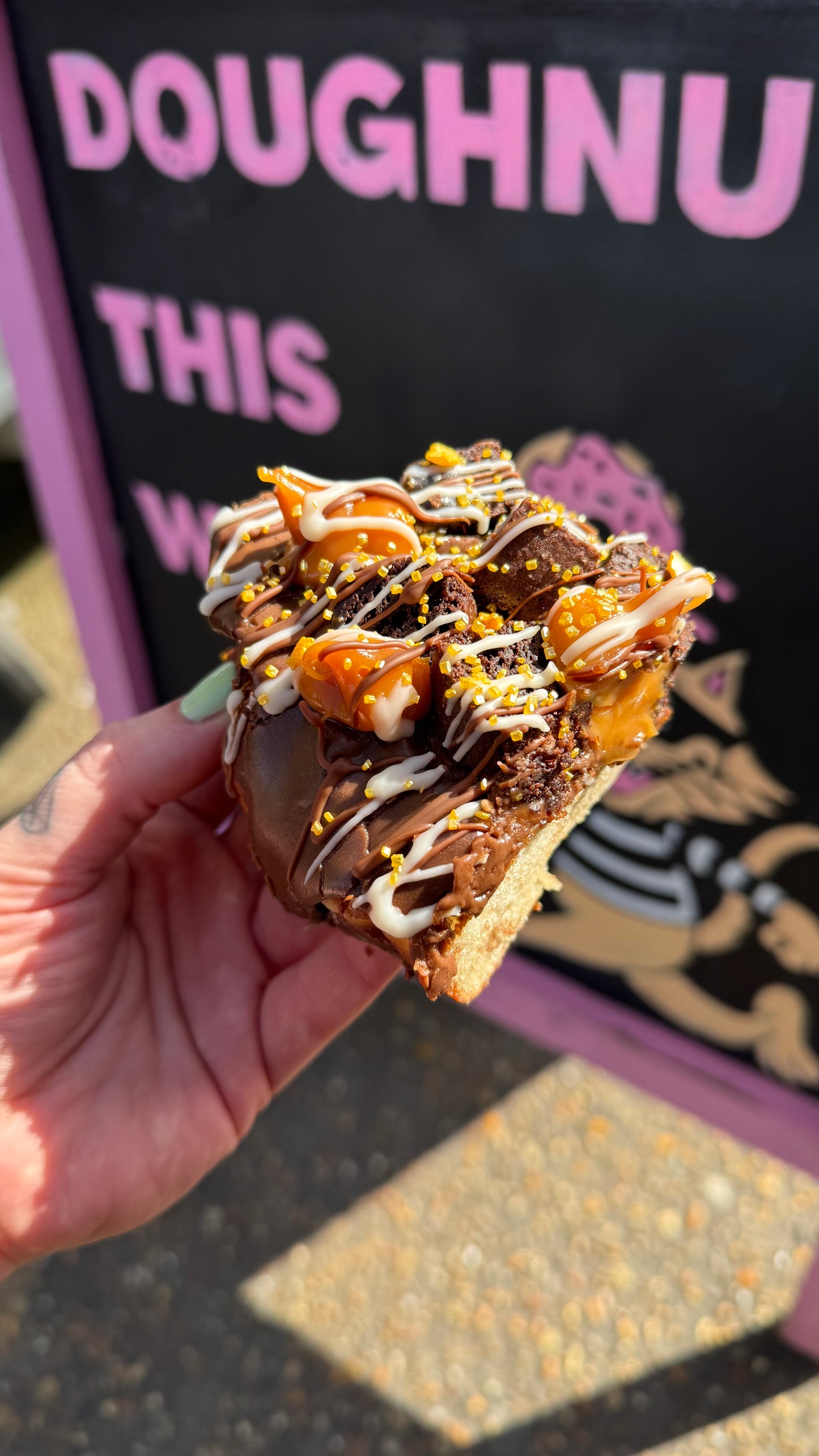Limited Edition Caramel Brownie Mega Doughnut