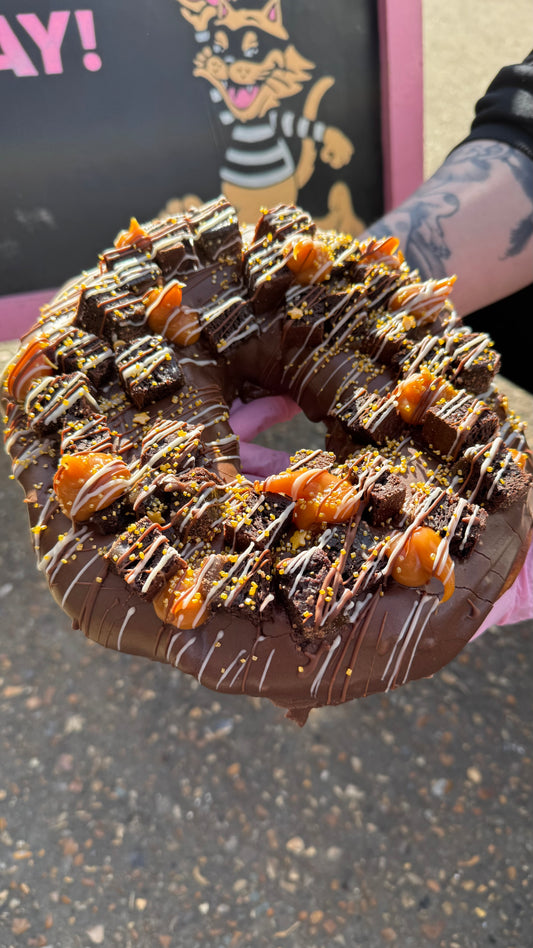 Limited Edition Caramel Brownie Mega Doughnut