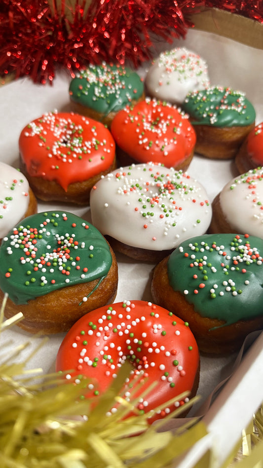 Christmas Mini Doughnuts - Box of 12